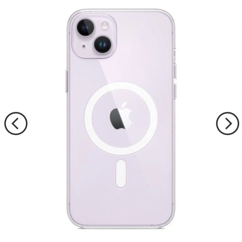 Apple iPhone 14 Plus Clear Case with MagSafe possible open case for photo